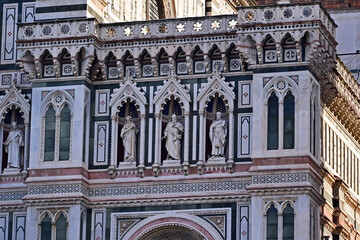 Obraz premium Firenze, la Basilica di Santa Maria del Fiore, il battistero ed il campanile di Giotto, Toscana, Italia