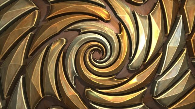 Abstract Golden Spiral Vortex Background Loop