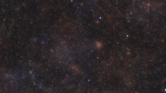Abstract Space Journey Through a Dark Nebula Field with Shining Stars