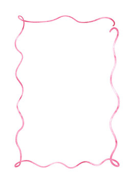 Pink Wavy Whimsical Frame