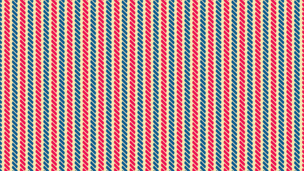 Seamless vertical rope pattern featuring alternating red and blue twisted lines on dark beige background © Amir