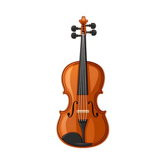 Fototapeta premium Cartoon Violin Icon Vector Illustration Design