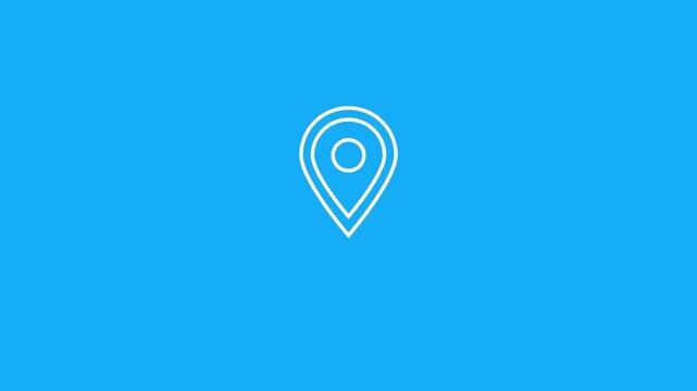Minimalist White Location Pinpoint Icon Design