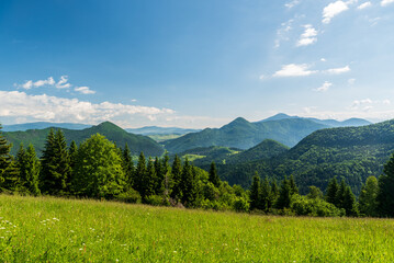 Fototapeta premium View near Hubovsky stal in Velka Fatra mountains in Slovakia
