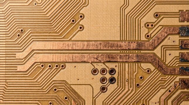 Circuit board electronic background and technology concept ,quantum error correction, circuit board, quantum hardware, PCB macro, quantum computing background,copy space