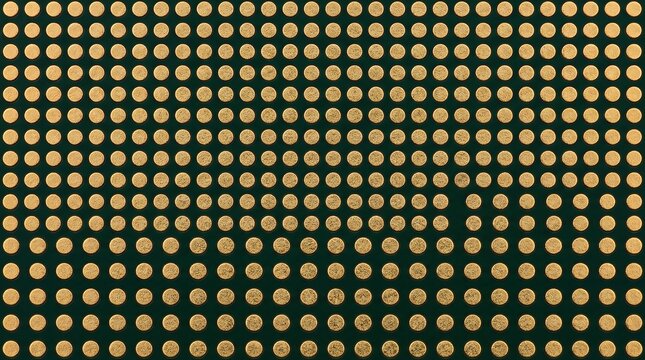 Dots pattern in dark green background, abstract and design concept ,quantum error correction, circuit board, quantum hardware, PCB macro, quantum computing background,copy space