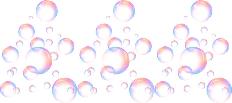 Transparent colourfull bubbles Png  Bubble PNG. Set of realistic soap bubbles. Bubbles are located on a transparent background. Vector flying soap bubbles. Water glass bubble realistic png  