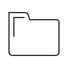 Fototapeta premium File folder icon. Business and file management line symbol. Black and white.