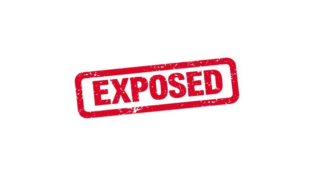 Red exposed grunge stamp animation video