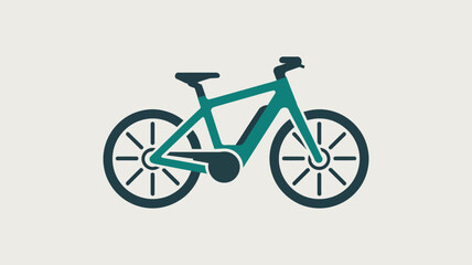 Fototapeta premium A green bicycle with a modern design and sleek lines, perfect for eco-friendly transportation