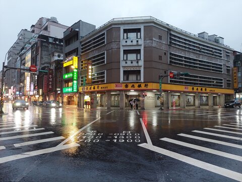 Chang Hwa bank facade in Taipei, Taiwan