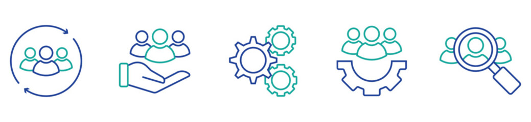 Obraz premium Client Support and Business Service Icon Collection