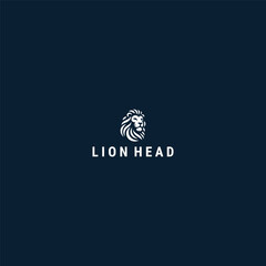 Lion head logo style icon design template vector illustration © yayat