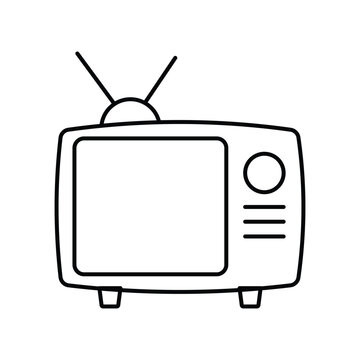 Broadcast TV Vector icon which can easily modify or edit
