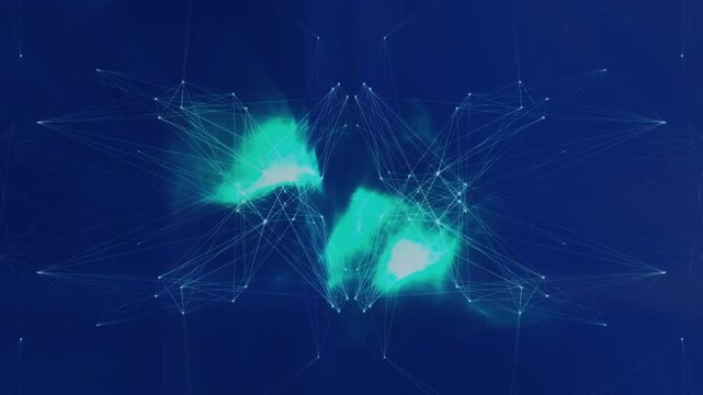 This video features a digital animation of a mirror image pattern moving in a sphere