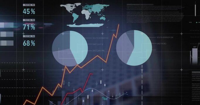 Animation of diagrams and data processing over building