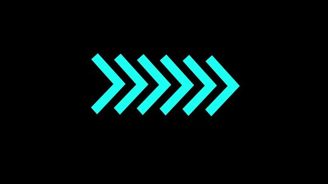 Modern abstract sliding arrows in yellow, red, and cyan for motion and speed