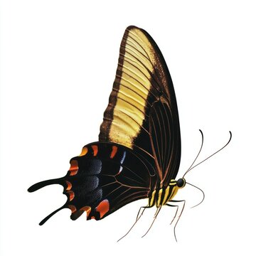 Elegant butterfly illustration on white.