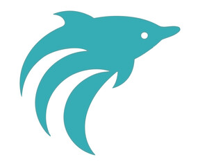 Obraz premium A nature-inspired logo design featuring a dolphin jumping through the curve of the letter P. This organic concept blends marine life with bold typography, perfect for environmental organizations .