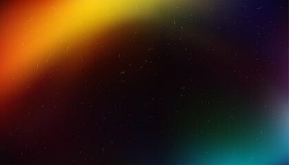 Obraz premium Film Light Gradient Overlay Background with Rainbow Light Leak and Vintage Grain