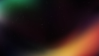 Obraz premium Film Light Gradient Overlay Background with Green Orange Light Leak and Vintage Grain
