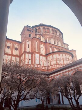 st maria church from closter garden milano