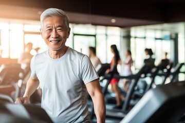 Fototapeta premium Exercise smiling sports adult.