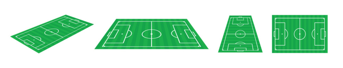 Illustration of Soccer Fields in Various Angles Vector Set © 11ua