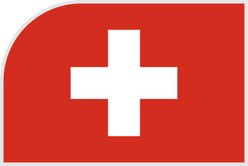 Obraz premium Switzerland Flag Tournament Badge