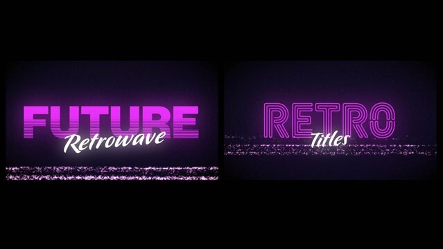 Retrowave Futuristic Titles