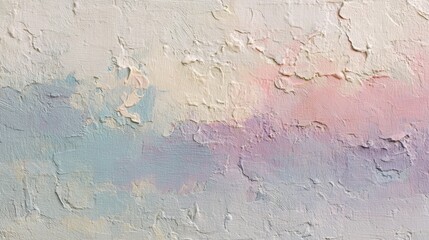 Fototapeta premium Textured Abstract Artwork in Pastel Shades of Pink, Blue, and Cream for Contemporary and Minimalist Decor