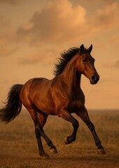 Obraz premium Majestic horse galloping freely