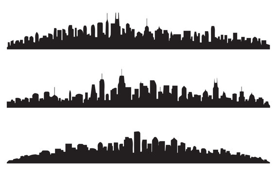 chicago skyline in black