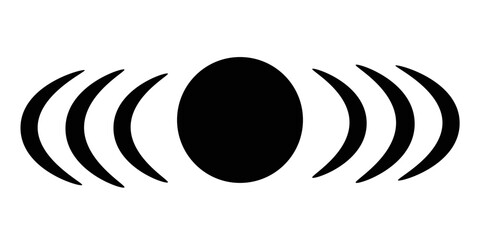 Moon phases flat icon illustration isolated on white background.eps10 © suci