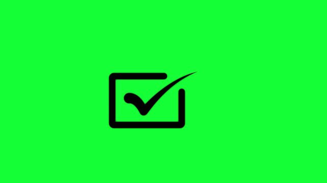 check mark on green background. Check mark symbol. approved tick mark icon, Check mark icon animation , right mark icon.