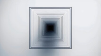 Nested square frames radiating from center – Great for mathematical proportion, scaling business, or modern art prints.