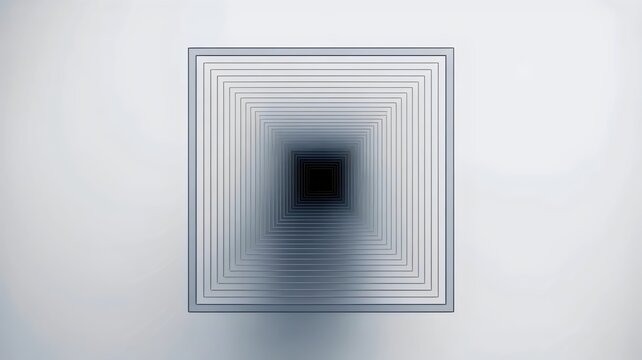 Nested square frames radiating from center &ndash; Great for mathematical proportion, scaling business, or modern art prints.