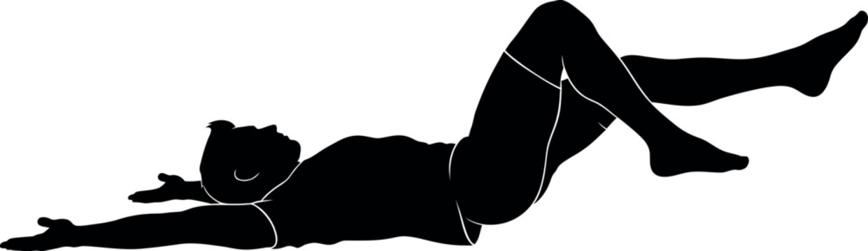 Silhouette of a woman in a sensual pose