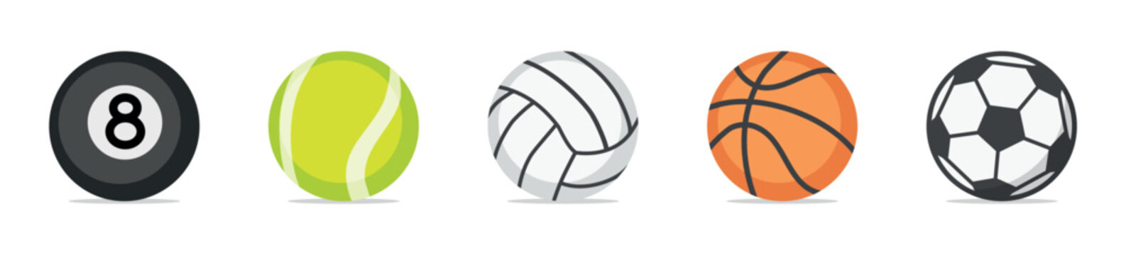 Variety of Sports Balls Illustration Vector Set