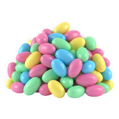 Obraz premium A pile of colorful jelly beans on a white background