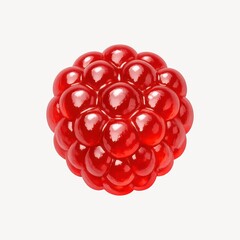 Naklejka premium Glossy red raspberry illustration.