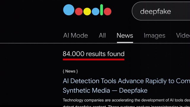 deepfake search engine text animation with documentary style search bar animation for news topic and trend