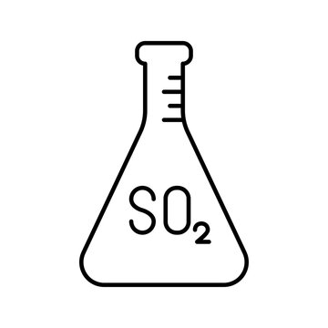 Sulphite allergy icon. Healthcare and allergy line symbol. Black and white.