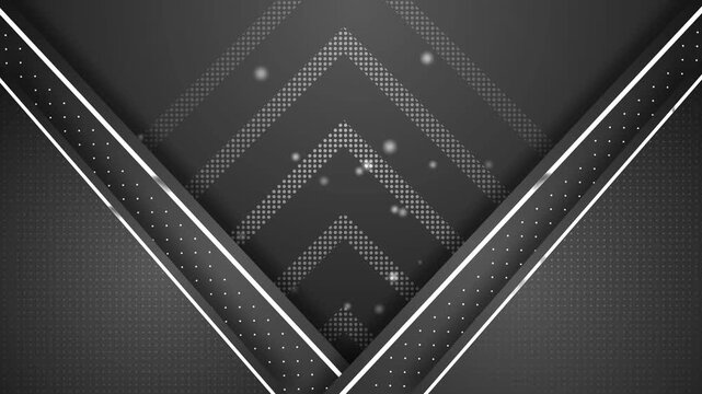 Luxury chevron background animation, Abstract dark chevron background with diagonal accents and dotted halftone pattern