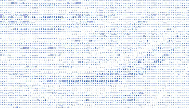 Abstract digital background with glitch effect and binary code pattern