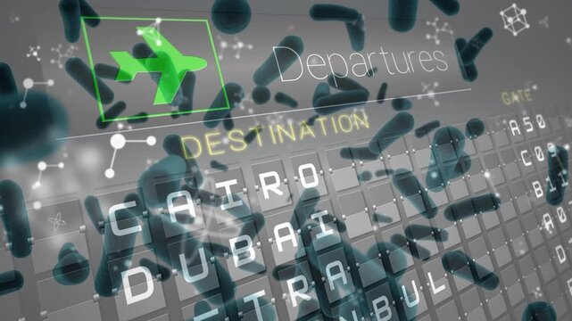 Animation of virus cells over timetable