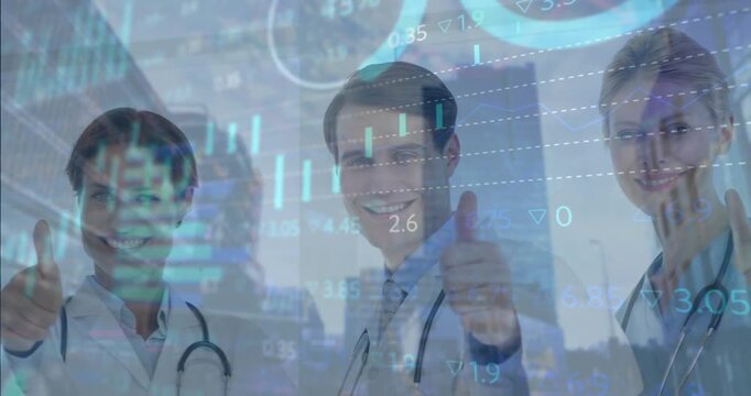 Animation of financial data processing over diverse doctors
