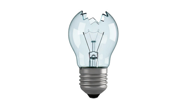 Broken Incandescent Light Bulb