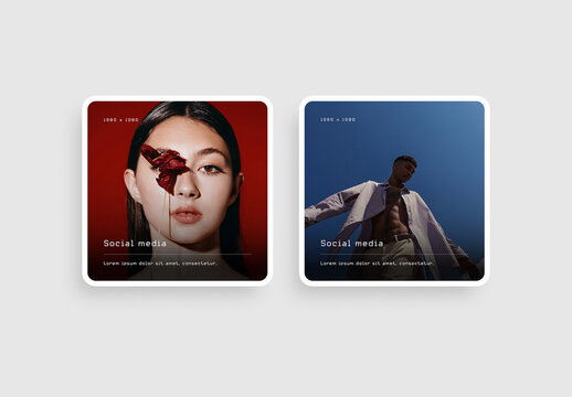 Mockup with Square Social Posts