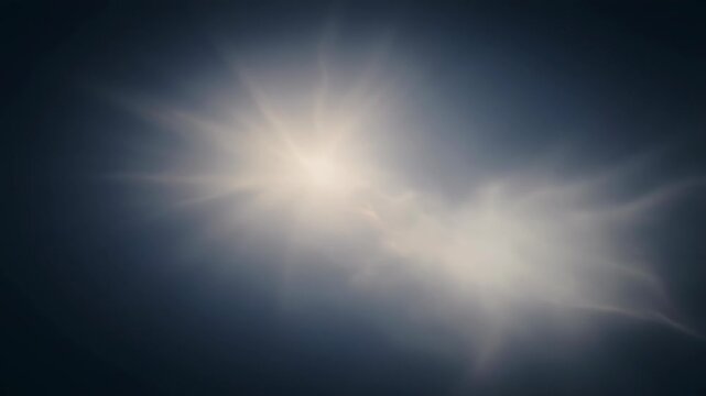 Abstract celestial convergence featuring blurred bright light and dark shadowy space